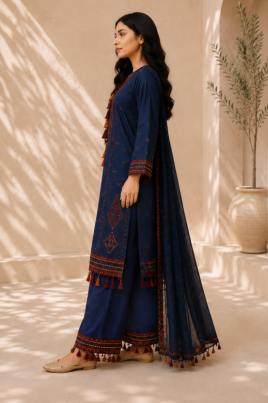 Midnight Tassel 3PC