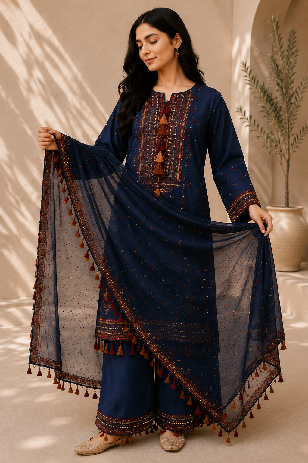 Midnight Tassel 3PC
