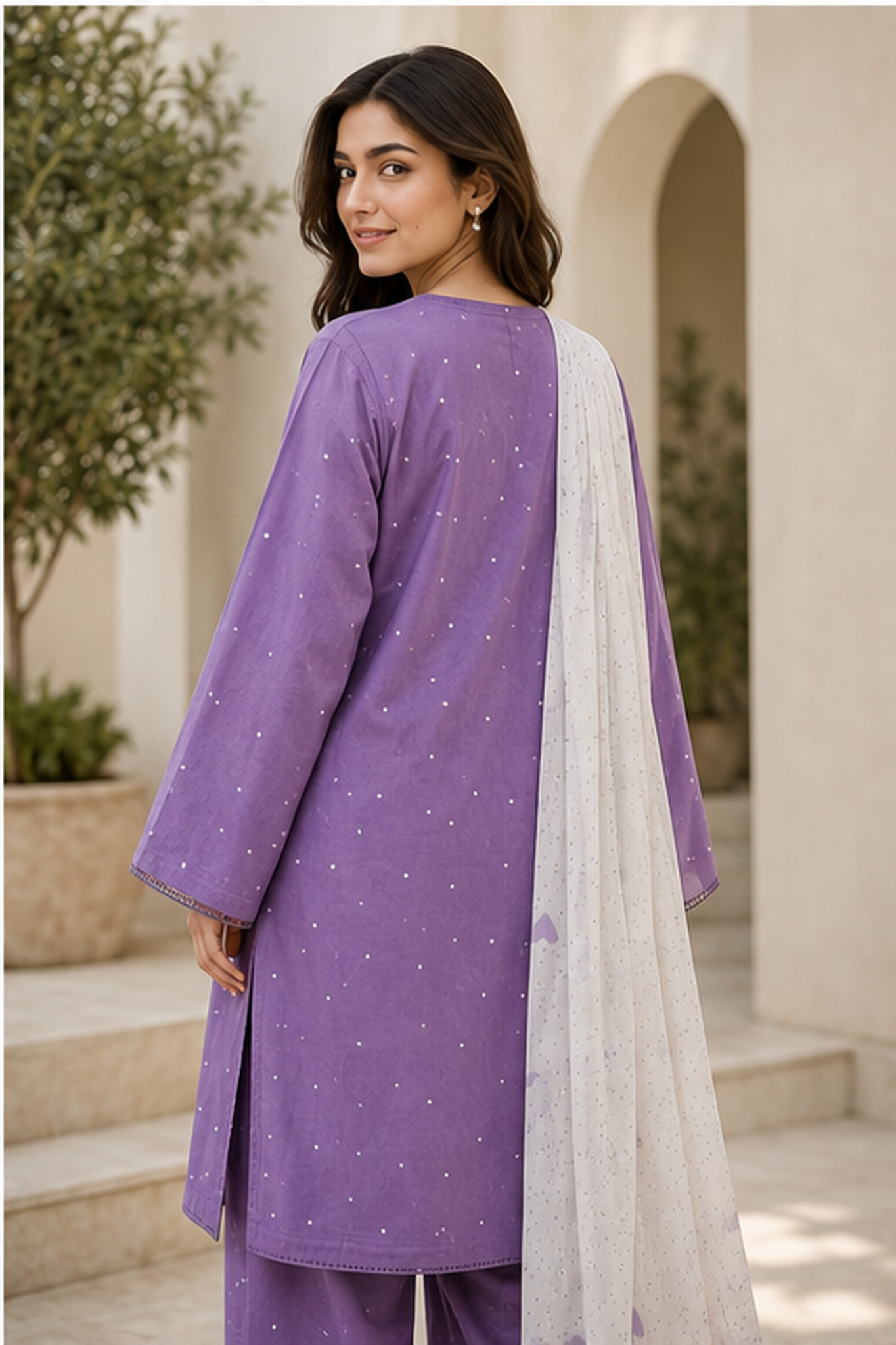 Lavender Scattered 3PC Suit
