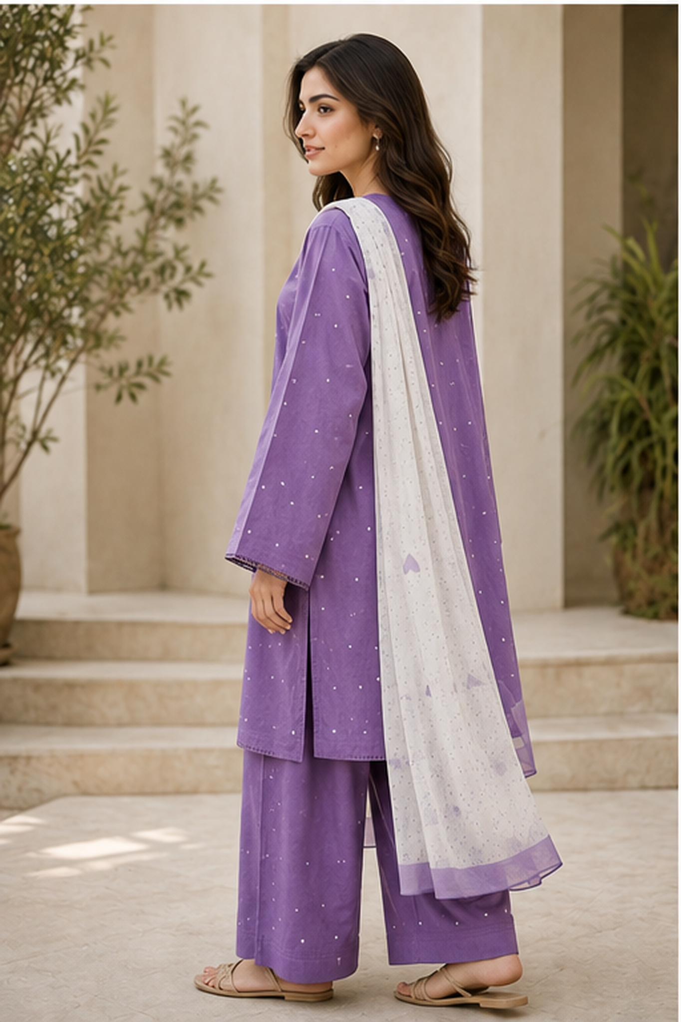 Lavender Scattered 3PC Suit